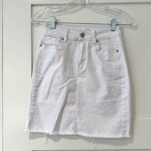 New White Denim Skirt
